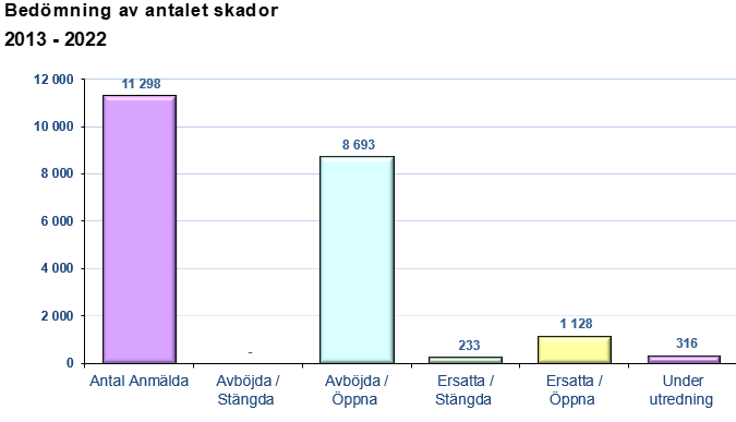 Bedömning antal skador